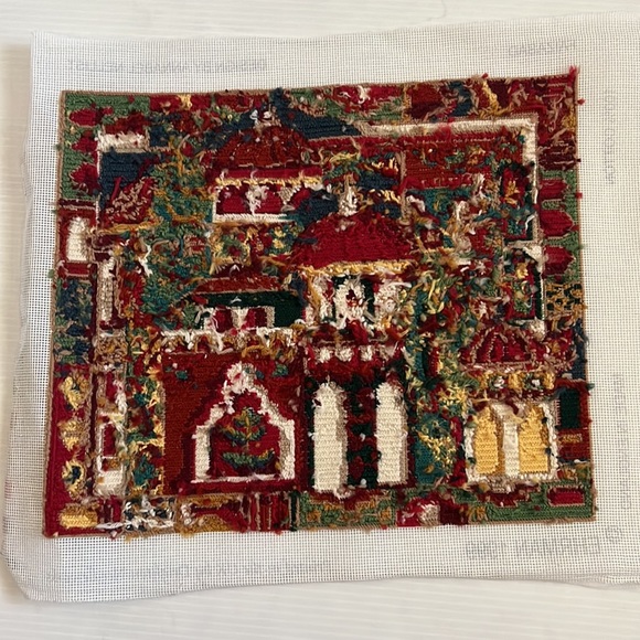 EHRMAN FAIZABAD Needlepoint Completed Finished Tapestry By Annabel Nelliet - Picture 16 of 16